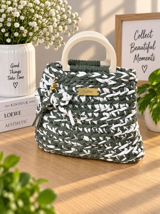 Olive & Ivory Mini Tote